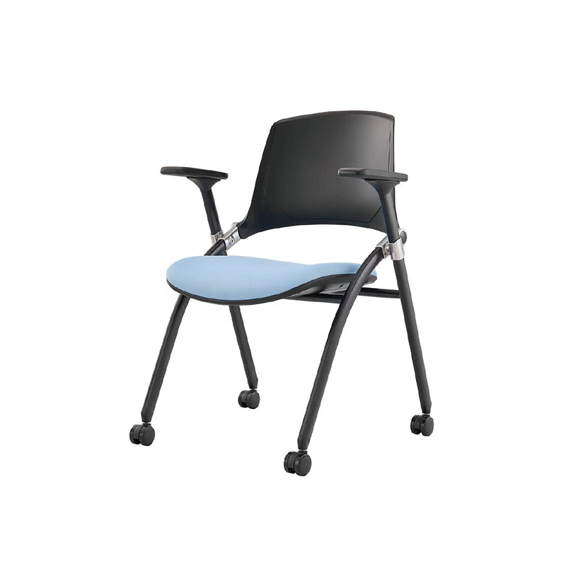Folding Training Chair with Armrests & Casters – Mobile Stackable Chair for Classrooms & Training Rooms