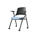 Folding Training Chair with Armrests & Casters – Mobile Stackable Chair for Classrooms & Training Rooms