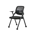 Folding Training Chair – Mesh Back & Armrests with Casters