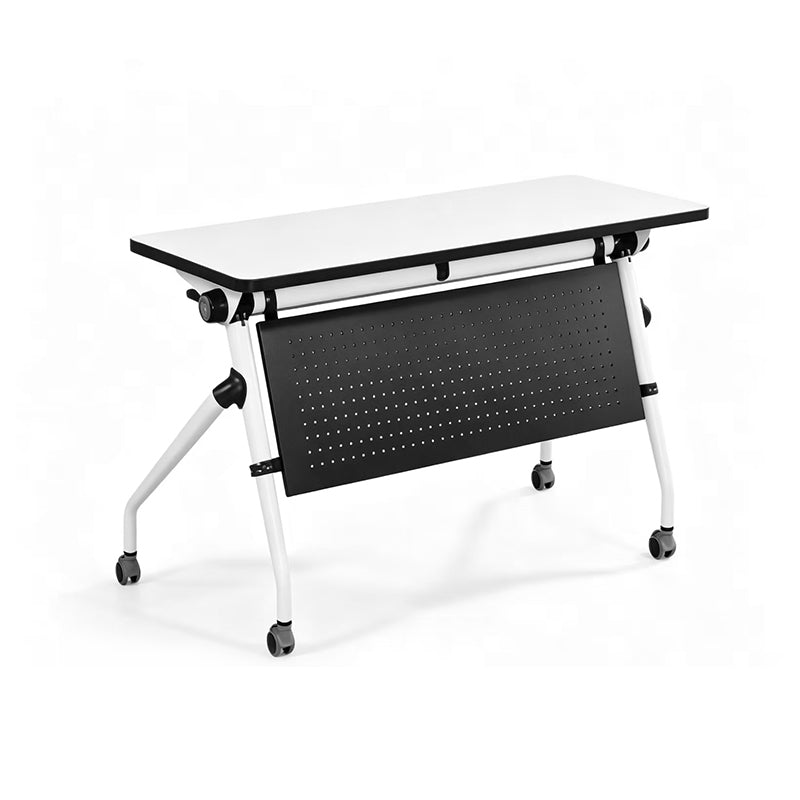 Folding Training Table with Perforated Steel Modesty Panel