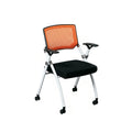 Folding Training Chair – Coloured Mesh Back & Casters | Mobile Chair for Classrooms & Training Rooms