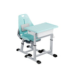 Height-Adjustable Classroom Table & Chair Set – ENF Certified Board, High-Back Chair & Chair Footrest