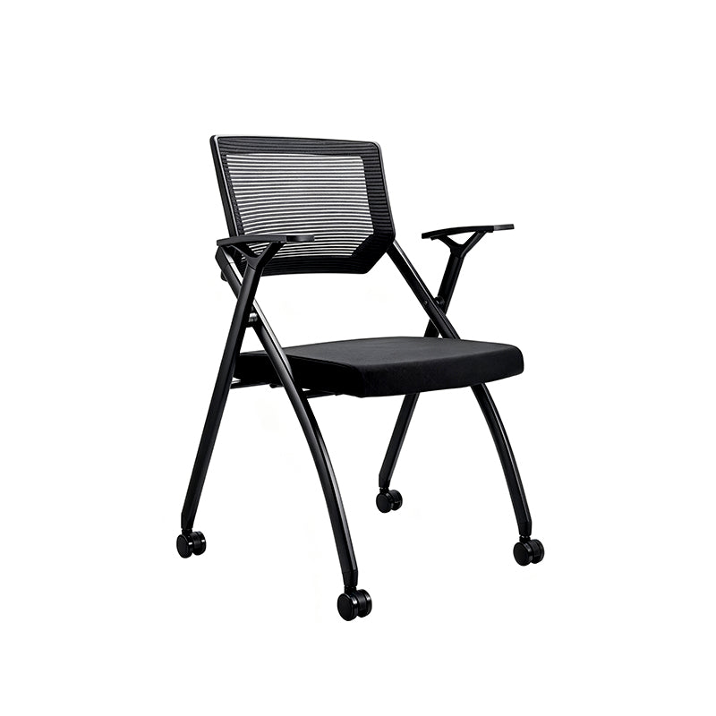Folding Training Chair – Mesh Back & T-Armrests with Casters