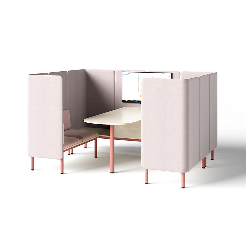 Plus Premium Enclosed Fabric Meeting Pod With Dual Upholstery Options For Busy Open Offices