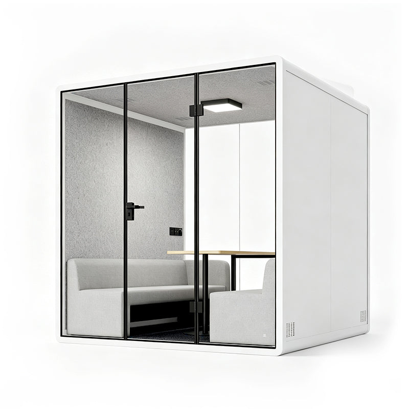 6-Person Large Spacious Sound Insulated Acoustic Booth For Group Team Conferences
