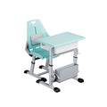 Height-Adjustable Classroom Table & Chair Set – ENF Certified Board, High-Back Chair & Desk Footrest
