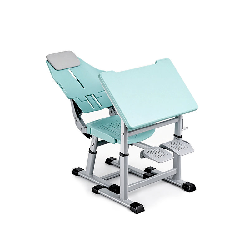 Height-Adjustable Classroom Table & Chair Set – ENF Certified Board, High-Back Chair & Chair Footrest