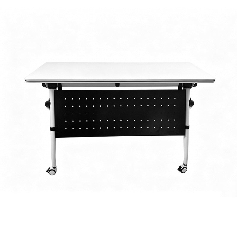 Folding Training Table with Perforated Steel Modesty Panel