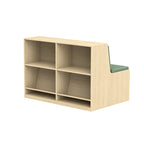 Library Booth Seat with Integrated Bookshelf – Cushioned Reading Seat for School Libraries & Reading Corners