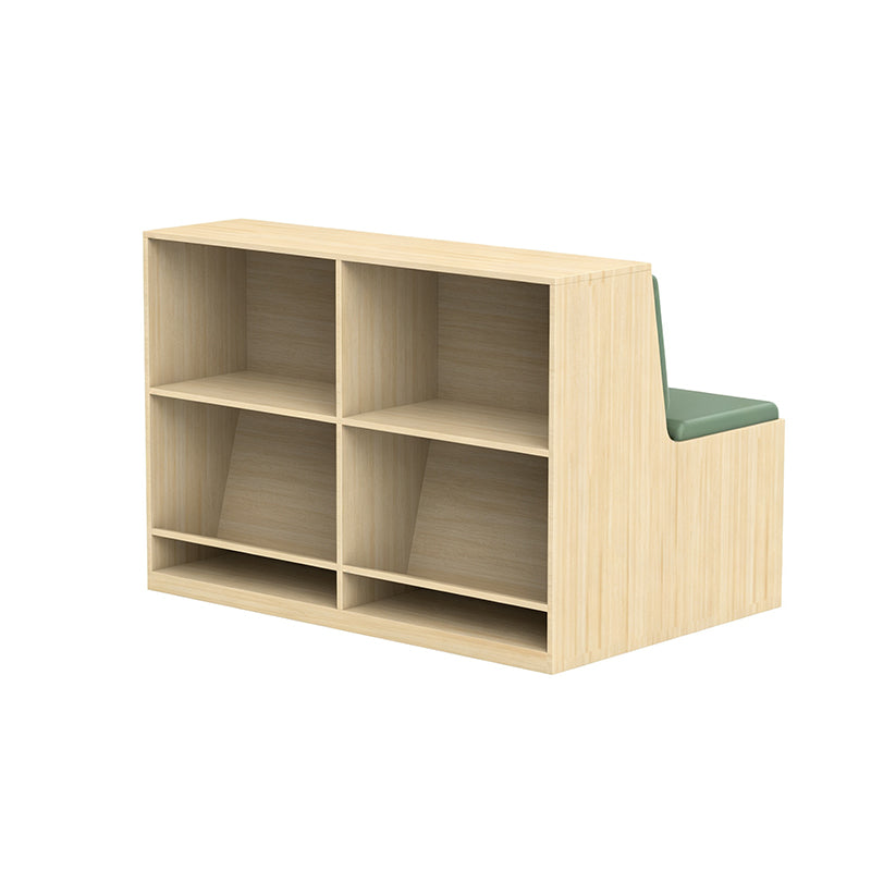Library Booth Seat with Integrated Bookshelf – Cushioned Reading Seat for School Libraries & Reading Corners