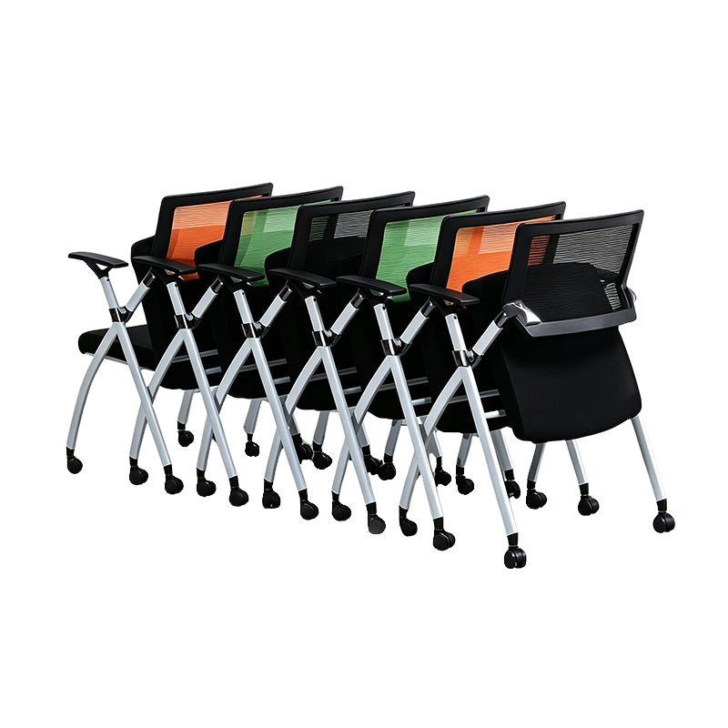 Folding Training Chair – Coloured Mesh Back & Casters | Mobile Chair for Classrooms & Training Rooms