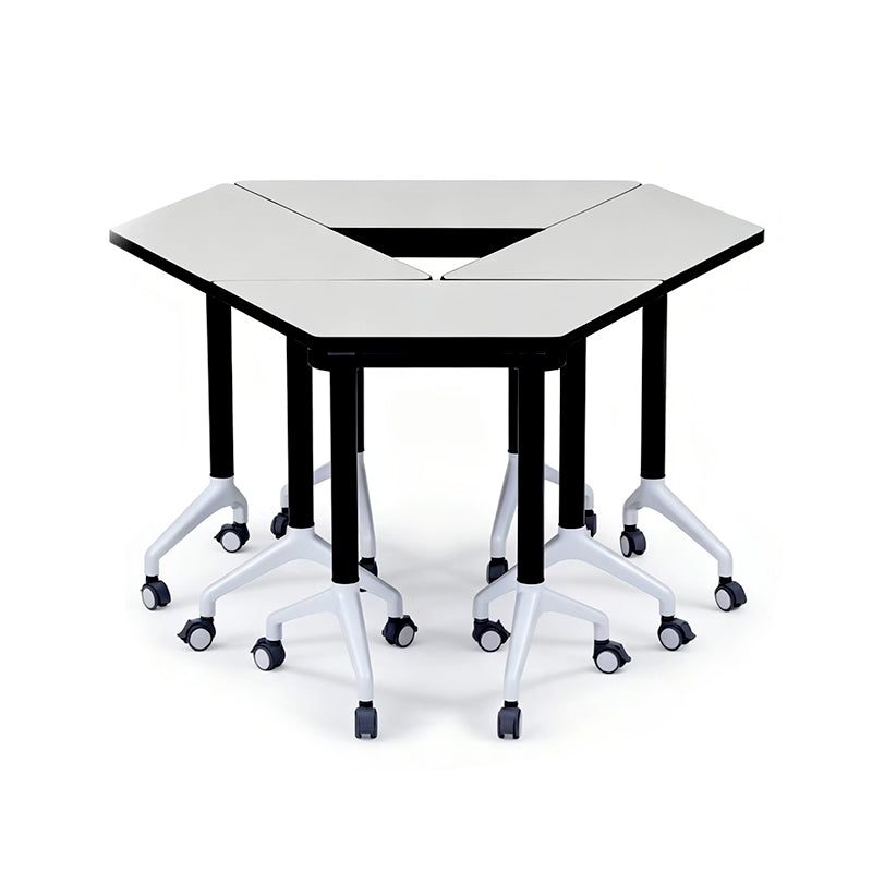 Folding Trapezoid Collaborative Table for Classroom Groupwork
