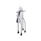 Folding Training Chair with Armrests & Casters – Mobile Stackable Chair for Classrooms & Training Rooms