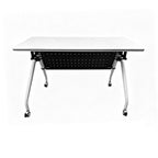 Folding Training Table with Perforated Steel Modesty Panel