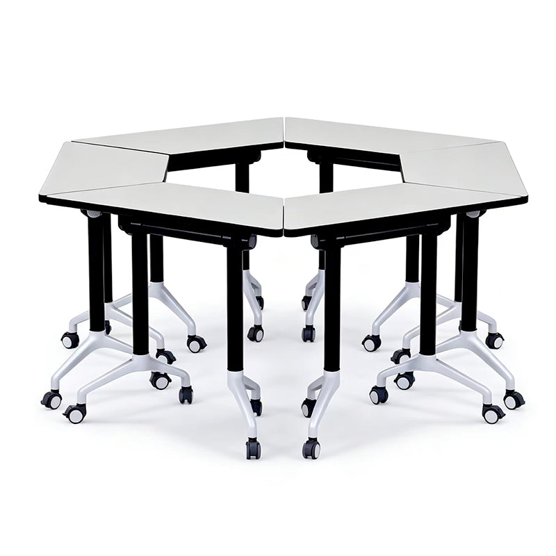 Folding Trapezoid Collaborative Table for Classroom Groupwork