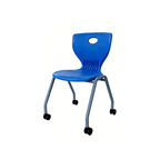 Ergonomic Mobile Rolling Student Chair With Caster Wheels For School Classrooms & Corporate Training Rooms