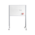 Mobile Magnetic Whiteboard – Freestanding Rolling Whiteboard with Aluminium Frame for Offices & Classrooms