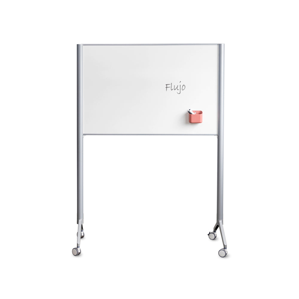 Mobile Magnetic Whiteboard – Freestanding Rolling Whiteboard with Aluminium Frame for Offices & Classrooms
