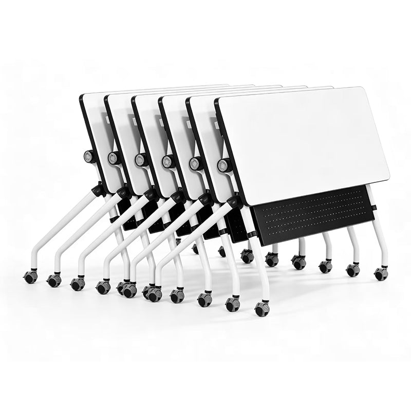 Folding Training Table with Perforated Steel Modesty Panel