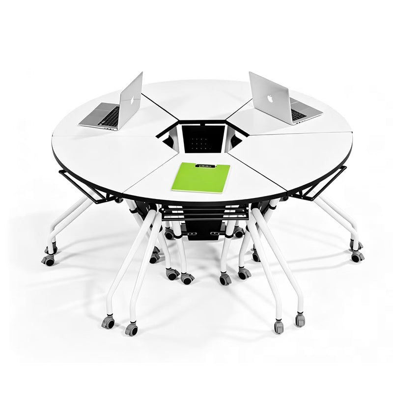 Folding Nesting Chair Desk with Tablet Arm Mobile Classroom Seating