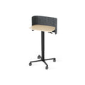 Height-Adjustable Mobile Presentation Podium – Acoustic Privacy Panel & Silent Casters