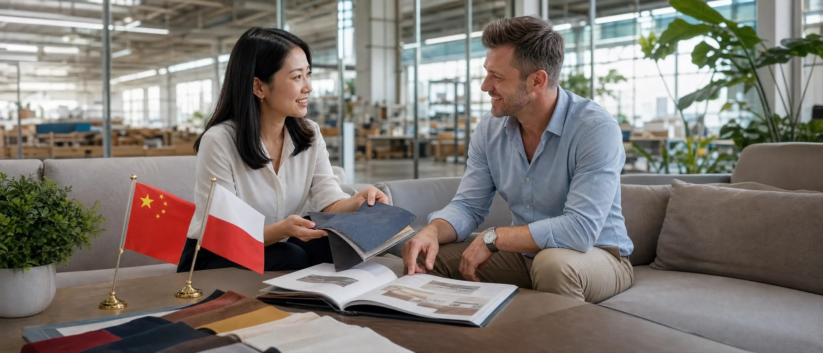China to Poland school furniture procurement meeting with meble do szkoły catalogues and material samples