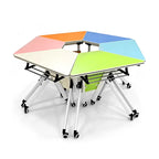 Colourful collaborative tables for active learning classrooms and flexible education spaces