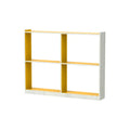 Double-sided two-tier window side open bookshelf, melamine school library storage shelf, OSF education furniture