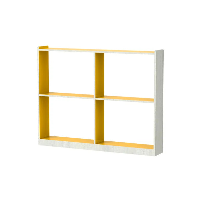 Double-sided two-tier window side open bookshelf, melamine school library storage shelf, OSF education furniture