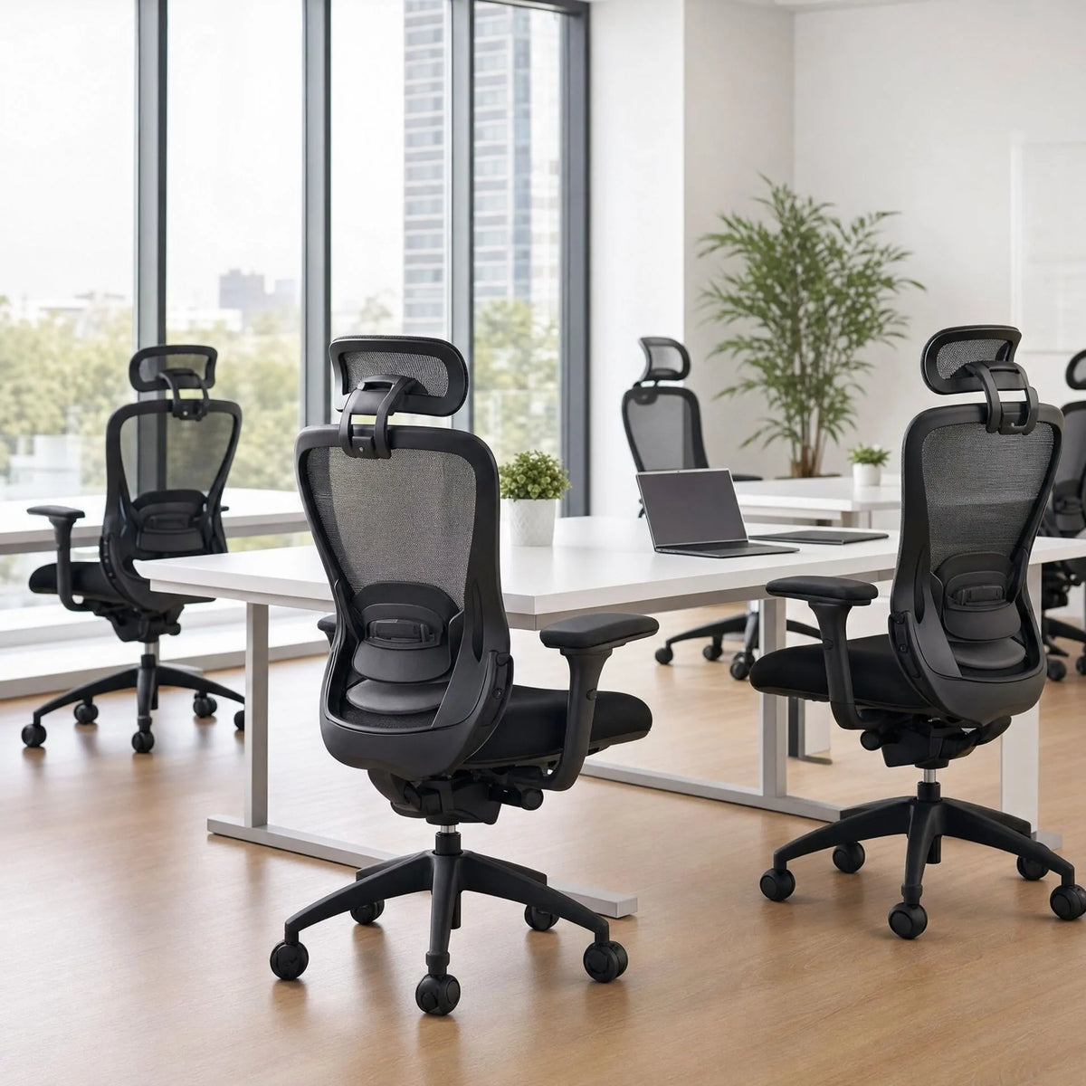 Ergonomic office chairs for school administrative staff, mesh office workstation seating for school office