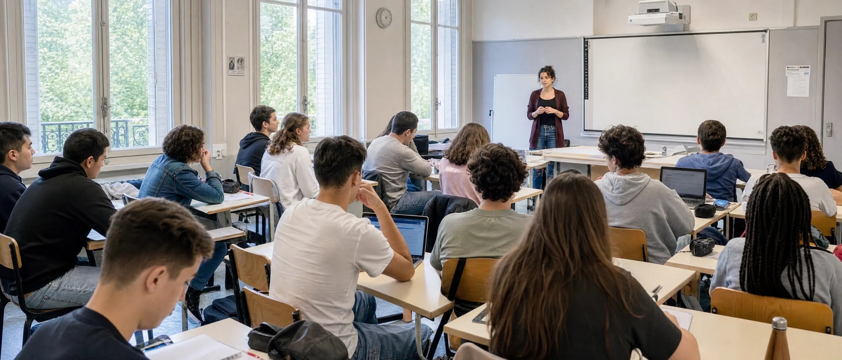 Ergonomic school furniture for French lycées and international schools with quality classroom desks and chairs