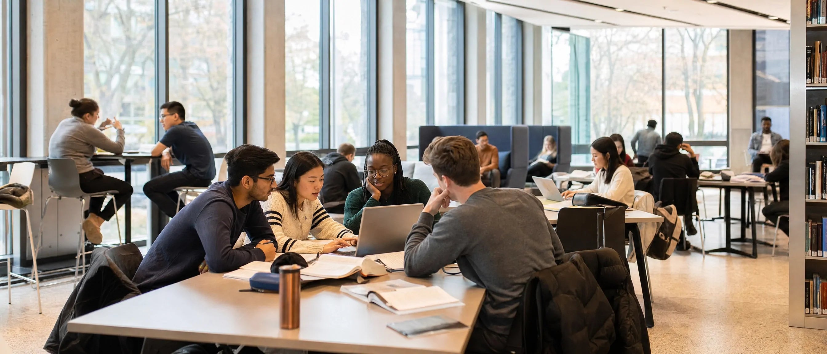 Flexible furniture for Canada study and campus spaces with collaborative tables seating and library learning areas