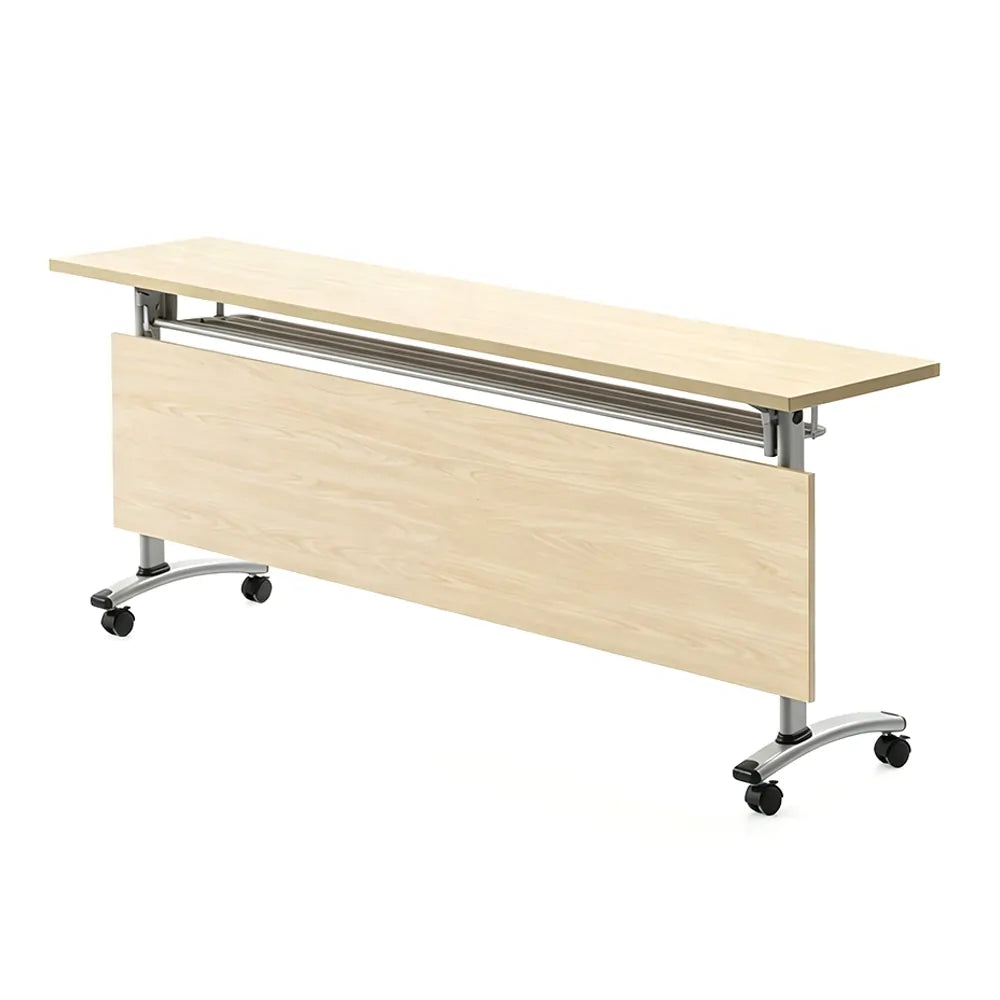 flip top training table with casters, mobile stackable meeting desk