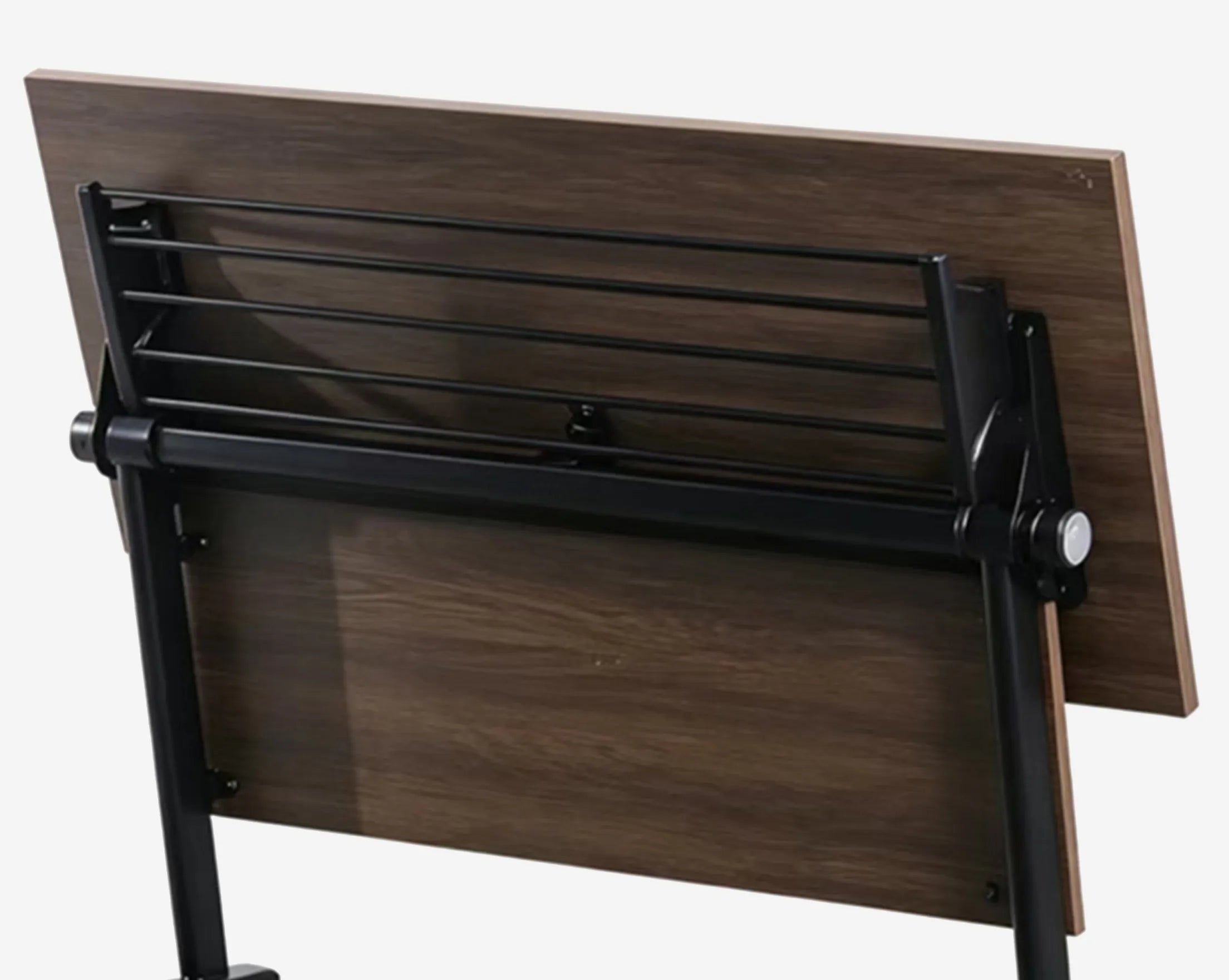 Durable powder-coated steel frame and flip-top folding mechanism