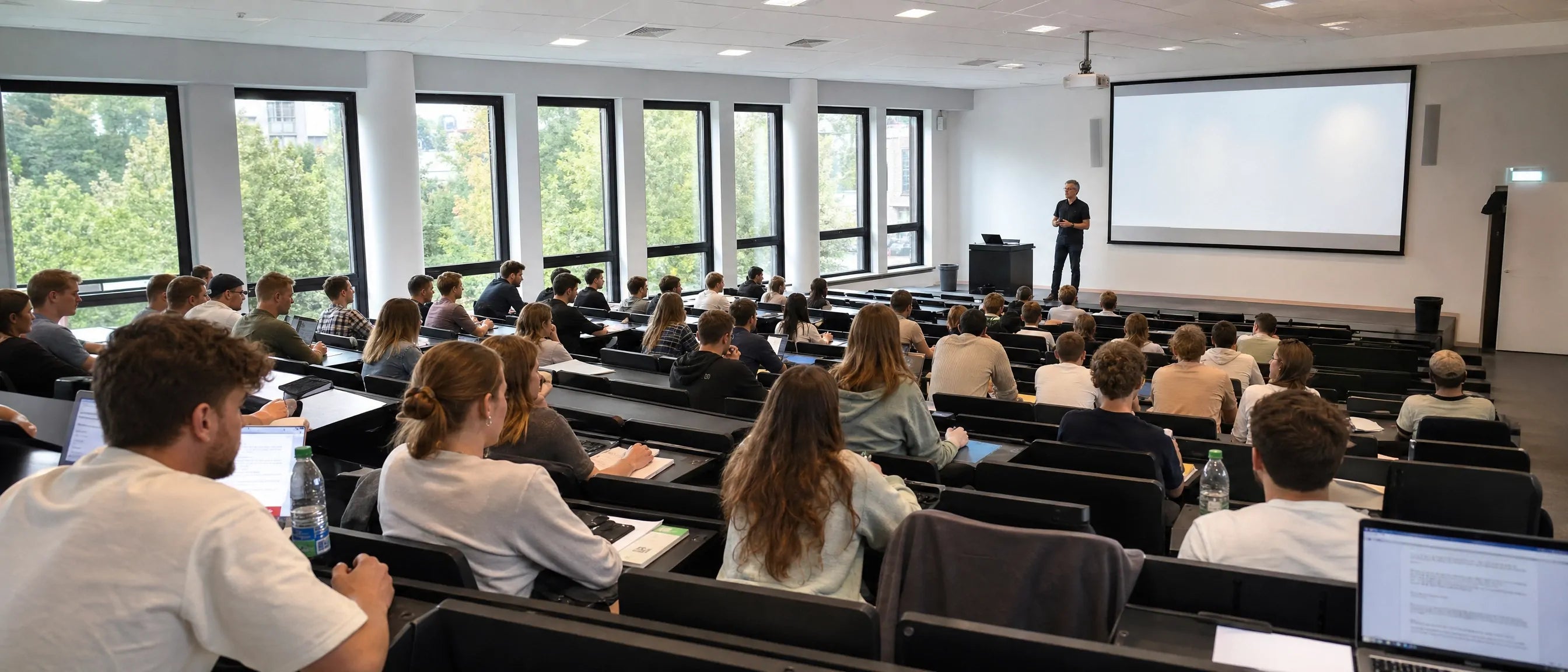 Furniture solutions for Germany universities and training centres including lecture hall seating desks and classroom furniture