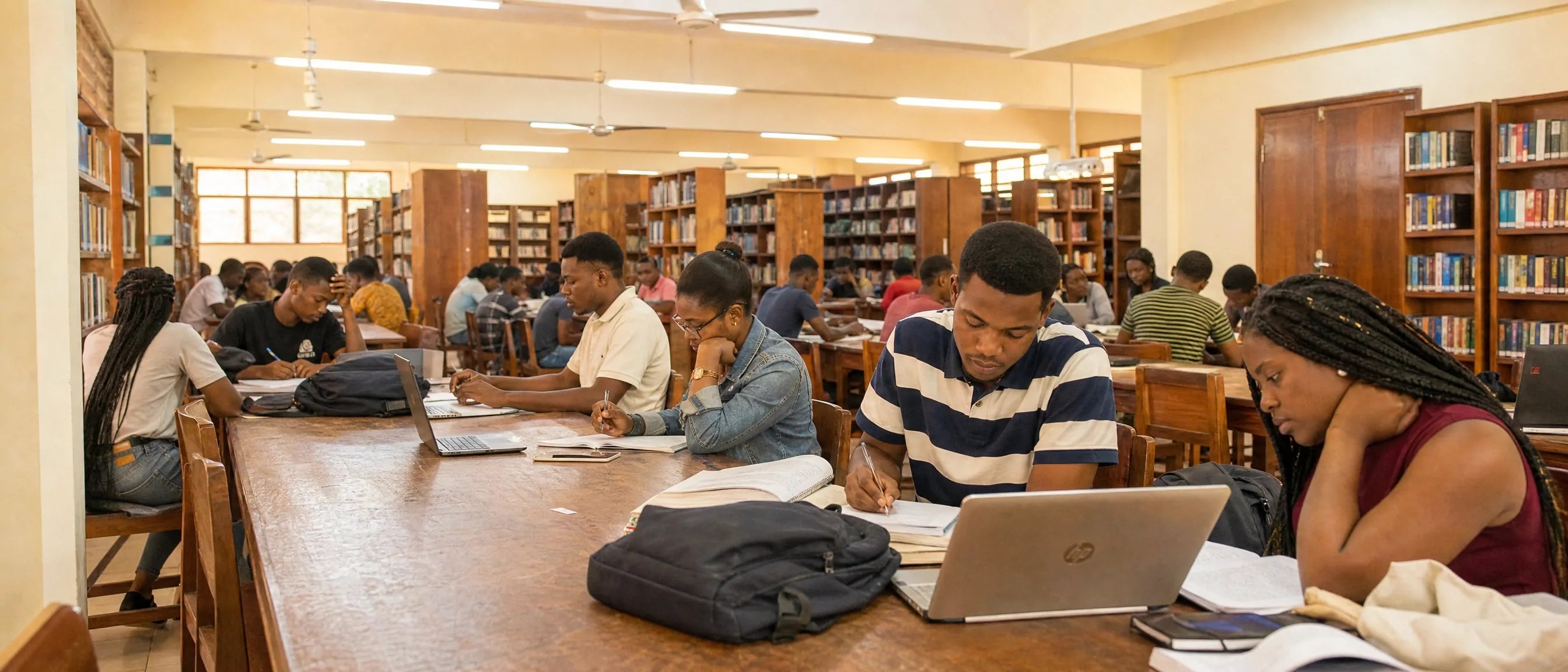 School furniture supplier from China for Ghana education projects, including classroom desks, student chairs and library furniture