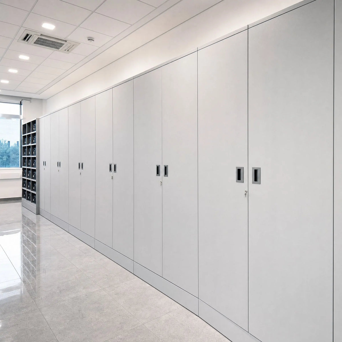 Tall heavy‑duty steel storage cabinets, modern metal high cabinet for office and school storage