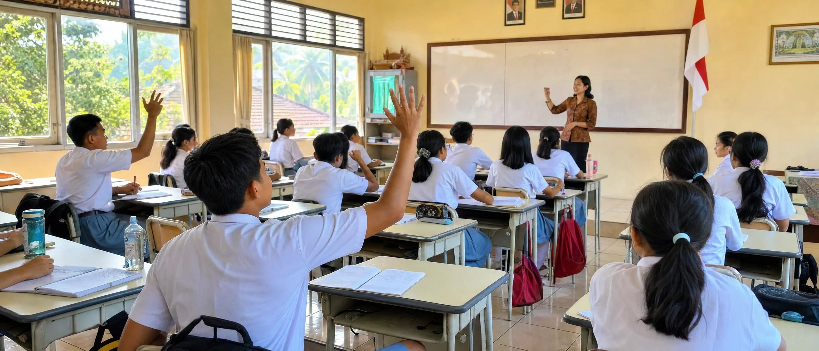 School furniture supplier from China for Indonesian schools with classroom desks, student chairs and project support