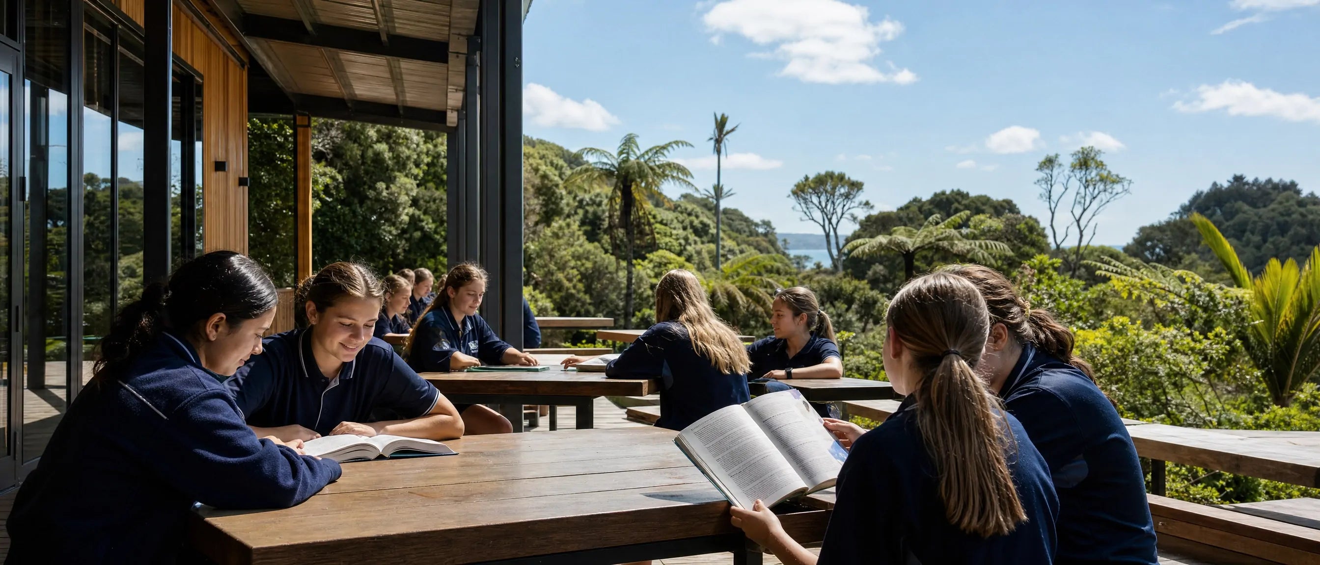 Indoor and outdoor school furniture for New Zealand schools, supplied from China for classrooms, student areas and outdoor learning spaces