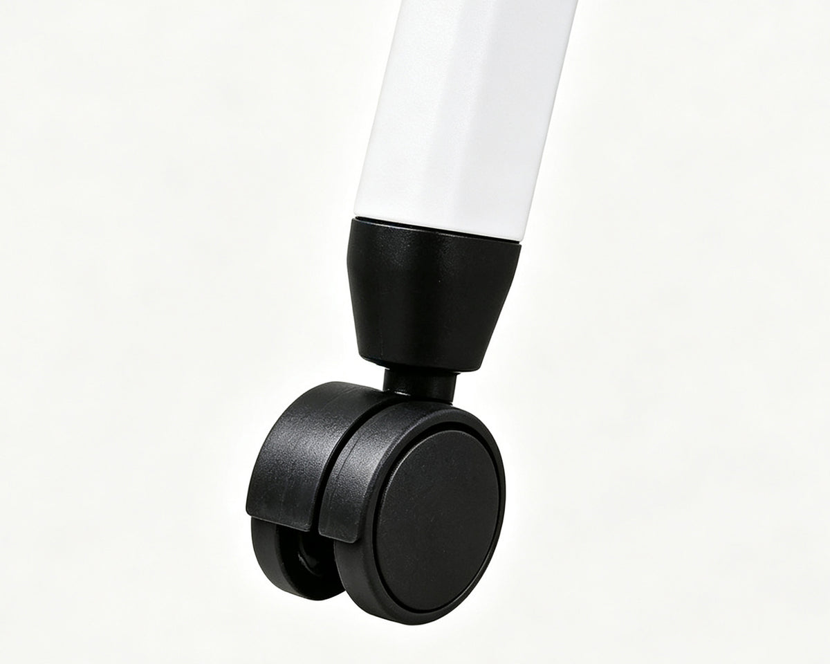 Lockable rolling casters for mobile flip training table, smooth movement & stable lock