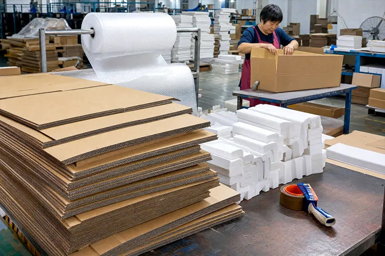 School chair armrest stress test for quality control and durability testing before education furniture shipment