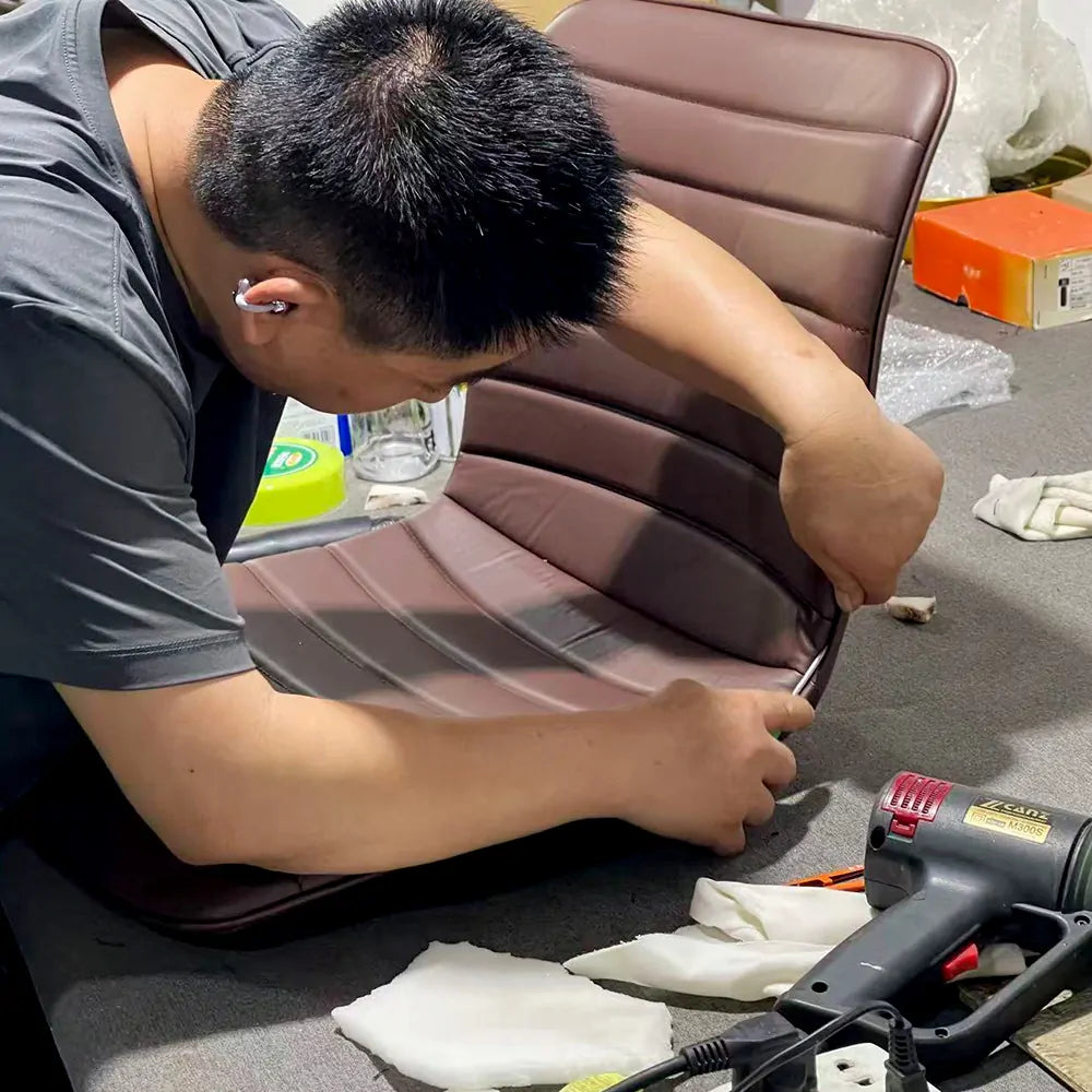 School chair assembly production in China with upholstery fitting and finishing work for durable education furniture