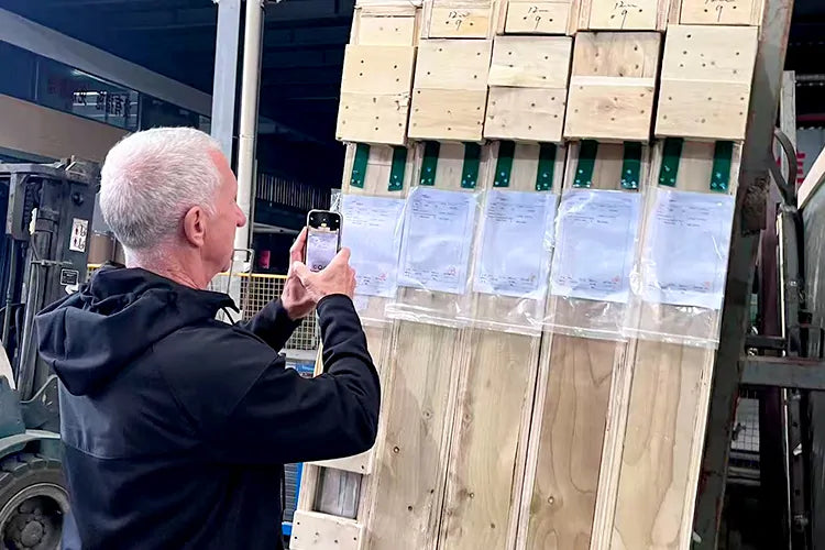 School furniture container loading in China for safe export delivery to global education projects