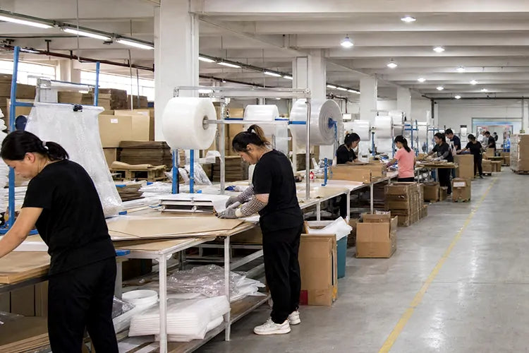 School furniture final packing in China with protective packaging for secure export shipment and global education projects