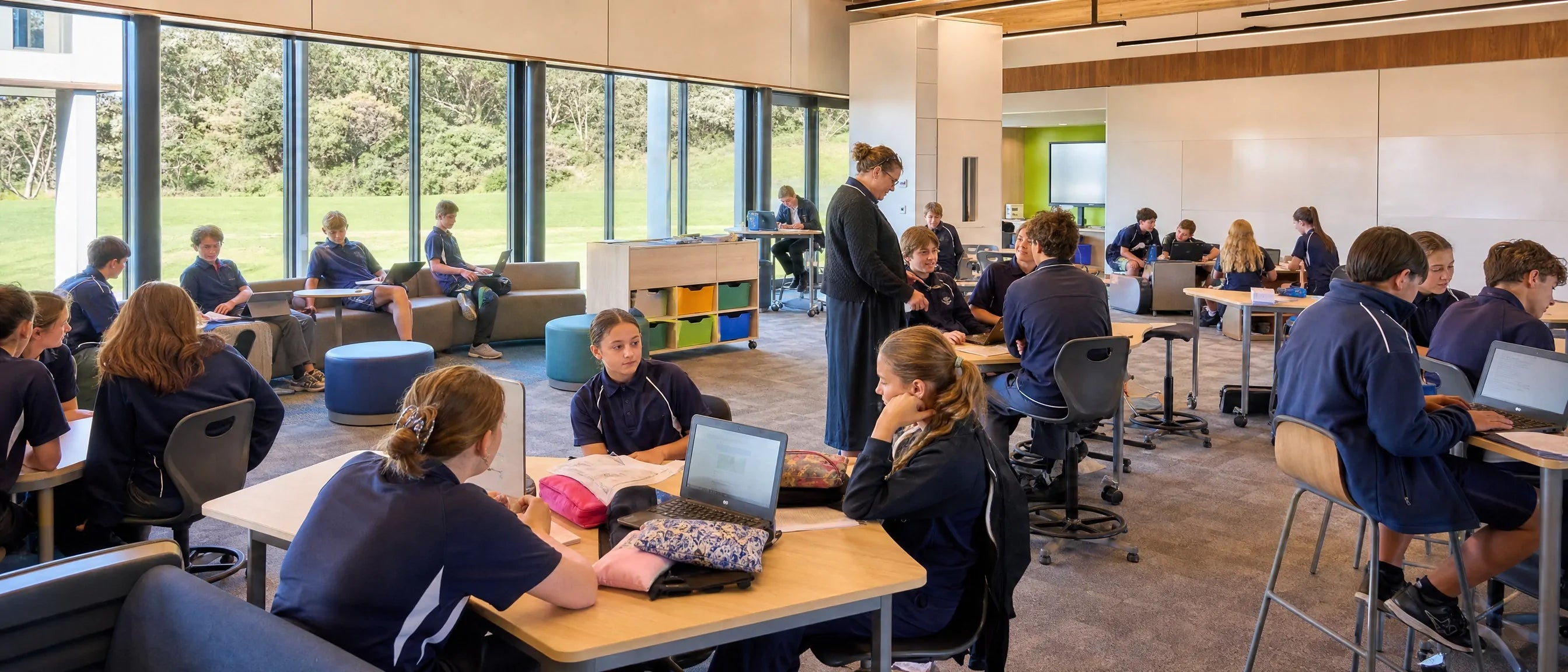School furniture supplier from China for New Zealand education projects, including classroom desks, chairs and flexible learning spaces