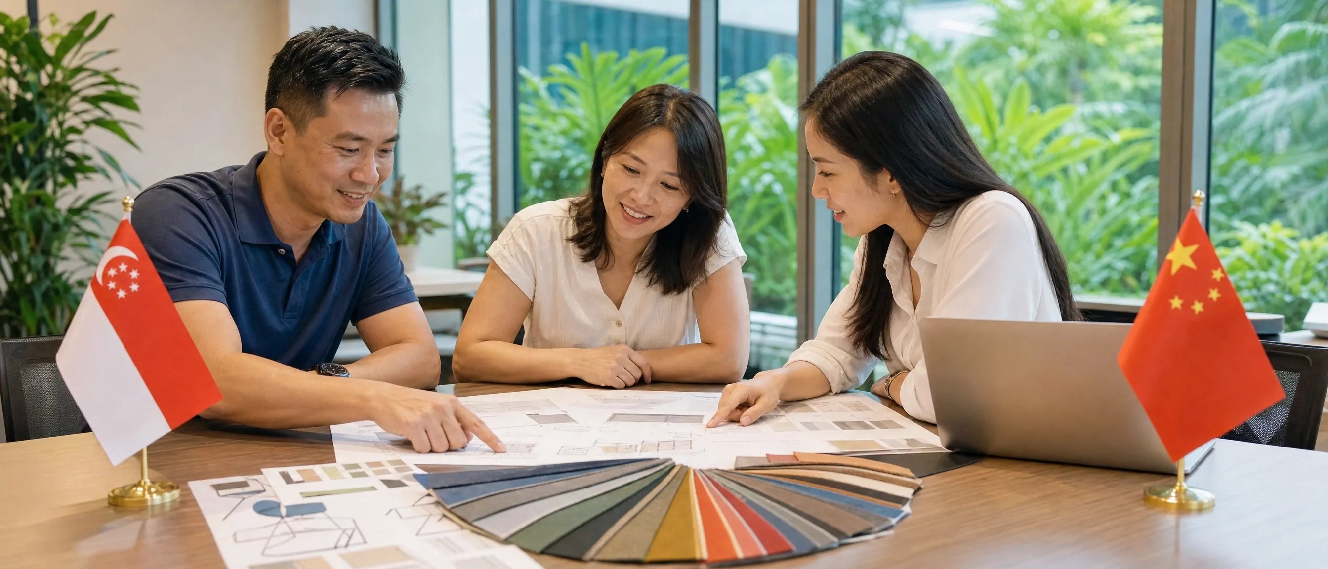 School furniture layout planning and delivery in Singapore with China sourcing, material selection and custom project support