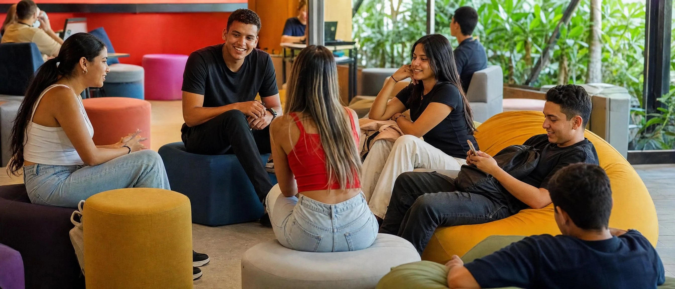 Student lounge and campus furniture for Colombia with flexible seating breakout areas and social learning spaces