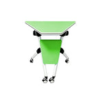 Front view of trapezoid collaborative classroom table for modern learning environments
