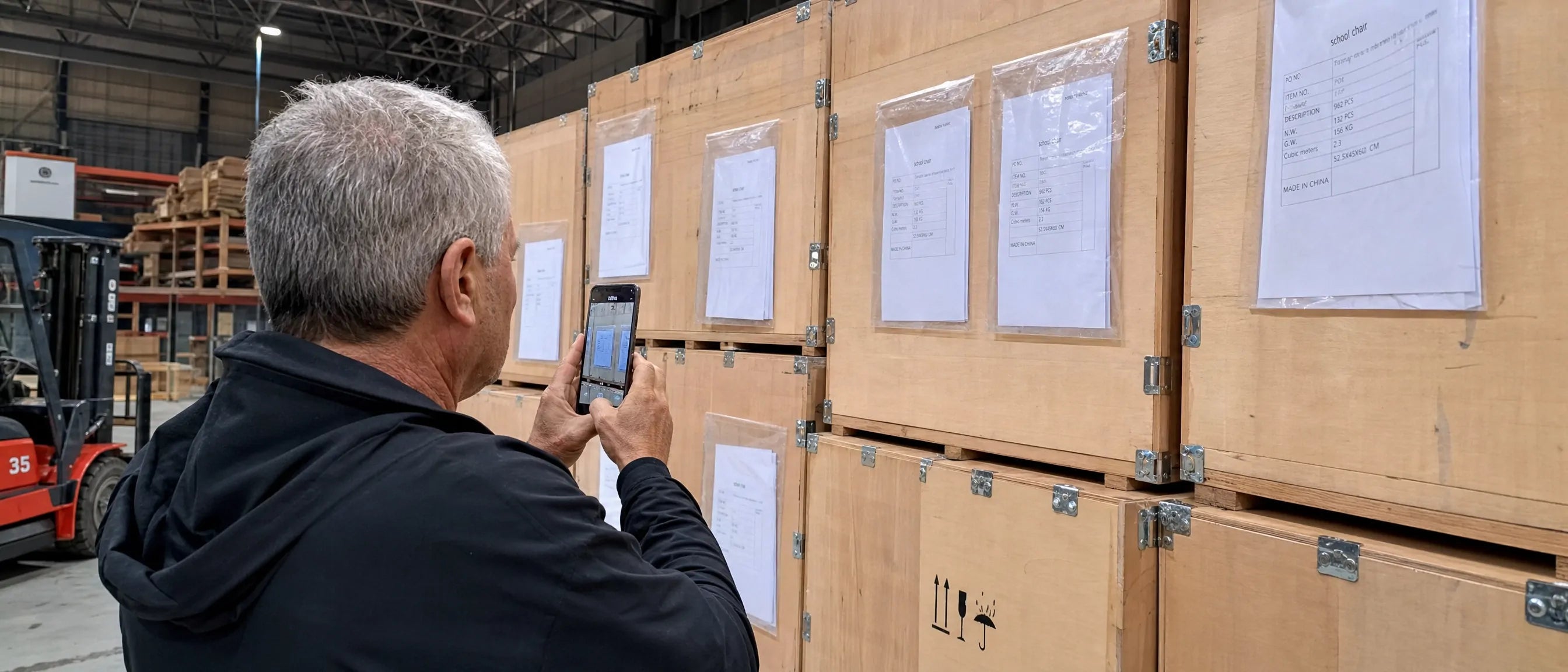 On-site quality verification for USA school furniture orders before shipment with factory inspection and documentation